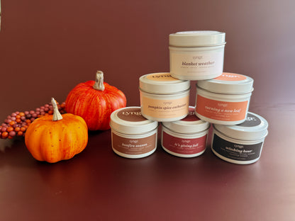 LYNGR fall candle discovery box with assorted scent samples